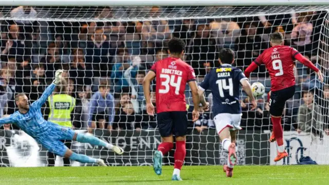 Ross County's Ronan Hales scores penalty against Dundee