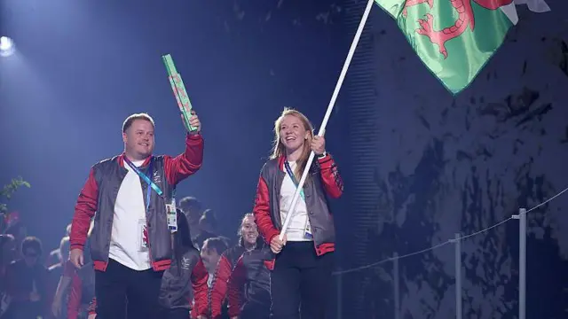 Team Wales duo Daniel Salmon (left) and Rosie Eccles