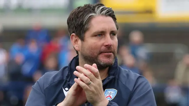 Coleraine manager Ruaidhri Higgins