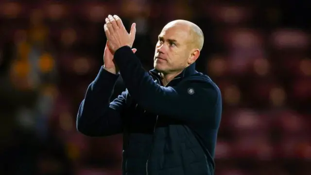 Jens Berthel Askou applauds Motherwell supporters