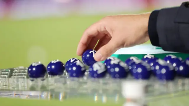 General view of league cup draw balls