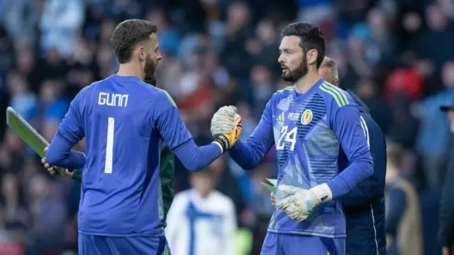 Angus Gunn and Craig Gordon are joined in the Scotland squad by Liam Kelly