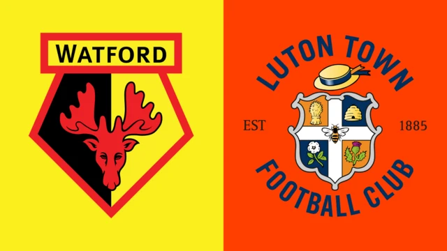 Watford and Luton Town club badges