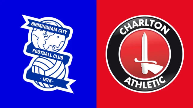 Birmingham City and Charlton Athletic club badges