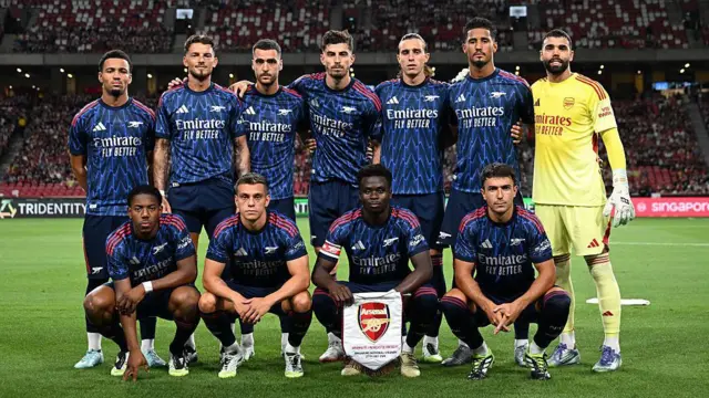 Arsenal squad ahead of pre-season game against Newcastle
