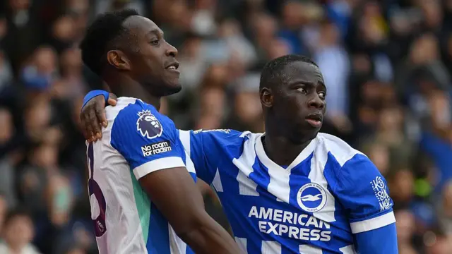 Danny Welbeck and Yankuba Minteh