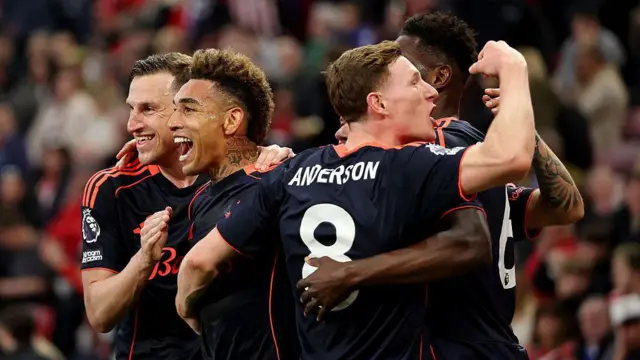  Igor Jesus of Nottingham Forest celebrates.
