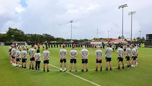 Chelsea training session, minutes silence