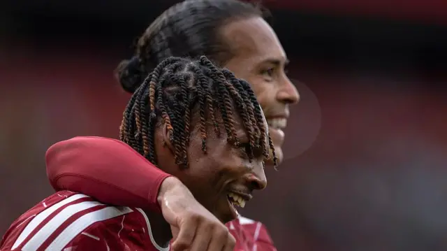 Jeremy Jacquet and Virgil van Dijk