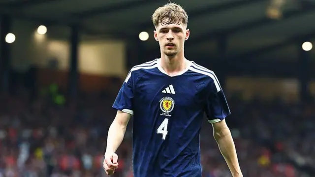 Tyler Fletcher playing for Scotland