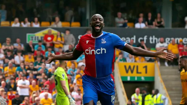 Jean-Philippe Mateta celebrates goal