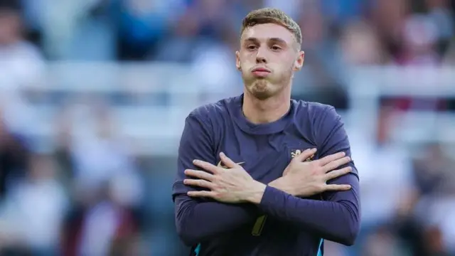 Cole Palmer after scoring a penalty against Bosnia & Herzegovina 