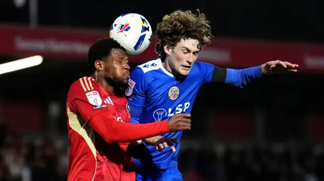 Ben Krauhaus playing for Bromley against Salford City