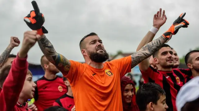 FK Vardar celebrate