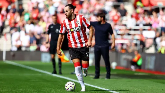 Ben Brereton Díaz of Southampton during the Premier League match between Southampton FC and Nottingham Forest FC at St Mary's Stadium