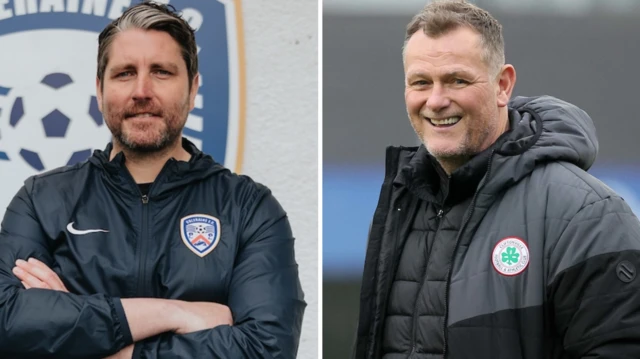 Ruaidhri Higgins and Jim Magilton