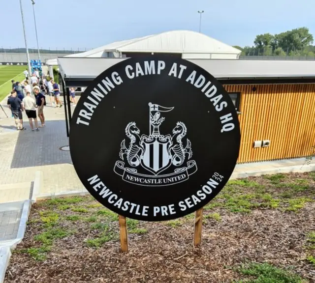 A sign at Newcastle United's training ground