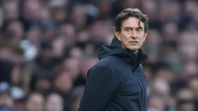 Thomas Frank looks on from touchline during match