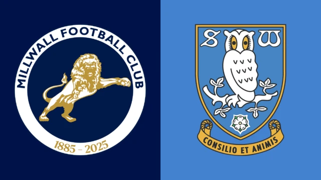 Side-by-side of Millwall and Sheffield Wednesday club badges