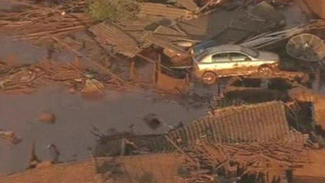 Car on a rooftop in Brazil