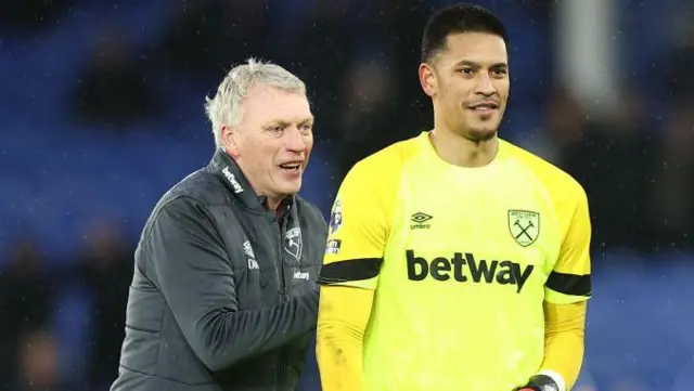 David Moyes and Alphonse Areola