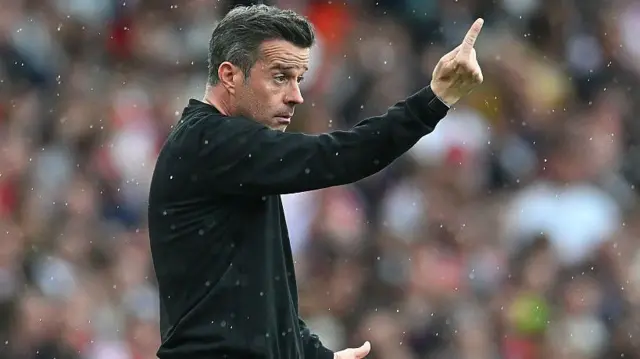 Marco Silva manager of Fulham reacts