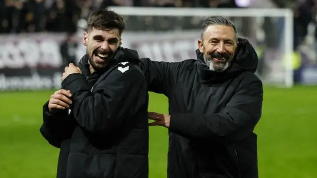 Claudio Braga and Derek McInnes