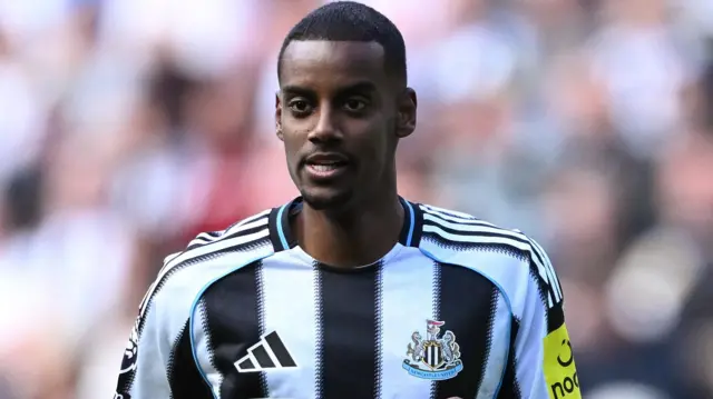 Alexander Isak looks on for Newcastle