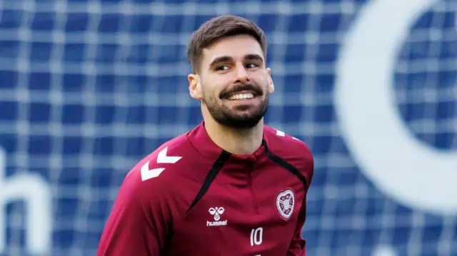 Claudio Braga in Hearts training