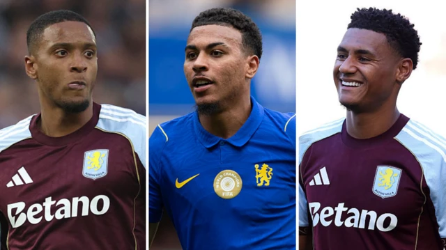 Ezri Konsa, Morgan Rogers and Ollie Watkins - collated image