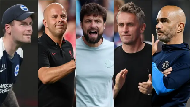 Hurzeler, Slot, Martin, McKenna and Maresca - all Premier League managers new to the competition in 2024-25