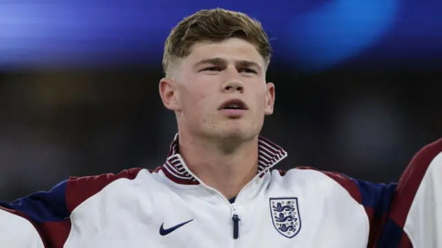 Charlie Cresswell playing for England Under-21s
