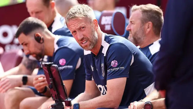 Graham Potter during the pre-season friendly match between West Ham United and Lille