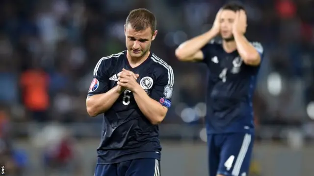 Shaun Maloney reacts to defeat in Georgia