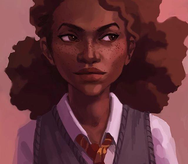 Artist Marianne Khalil's depiction of Hermione