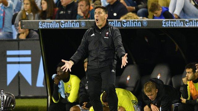 Celta Vigo manager Eduardo Berizzo