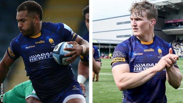 England internationals Ollie Lawrence (left) and Ted Hill are two of the four Worcester players to join fellow Premiership side Bath on loan