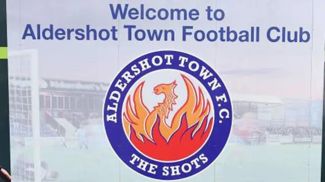 A general view of the outside of Aldershot Town's Stadium 