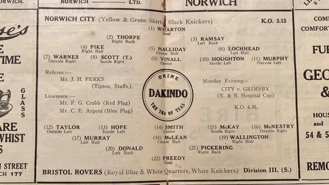 Norwich City programme