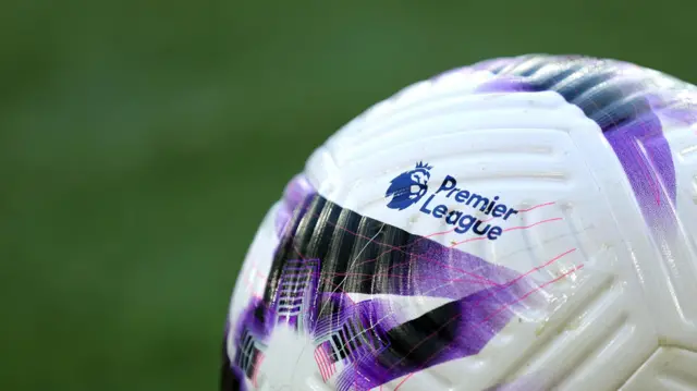 General view of Premier League ball and logo