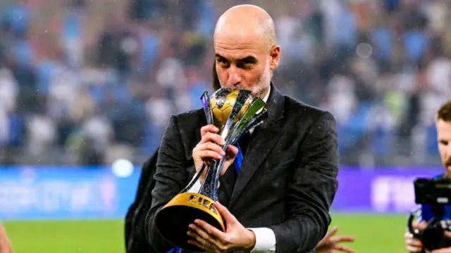 Pep Guardiola with the Club World Cup