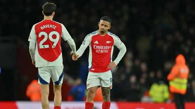 Gabriel Jesus of Arsenal and Kai Havertz of Arsenal 