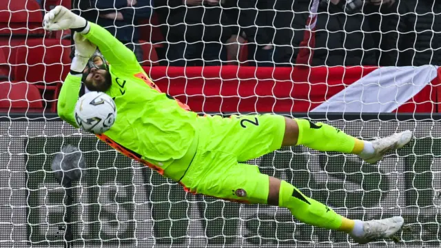 Aberdeen goalkeeper Marius Muller