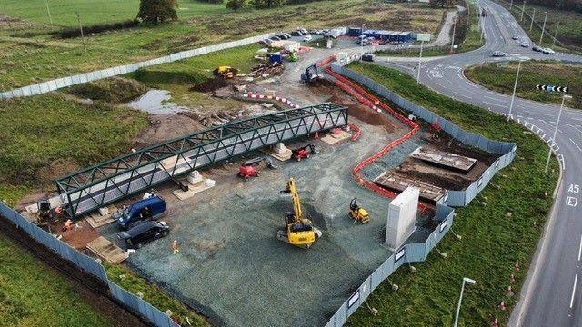 bridge in a storage compound 