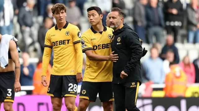 Wolves players and manager Vitor Pereira
