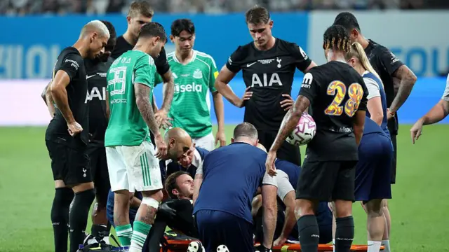 James Maddison receives treatment 