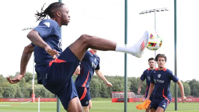 Aaron Wan-Bissaka in pre-season training