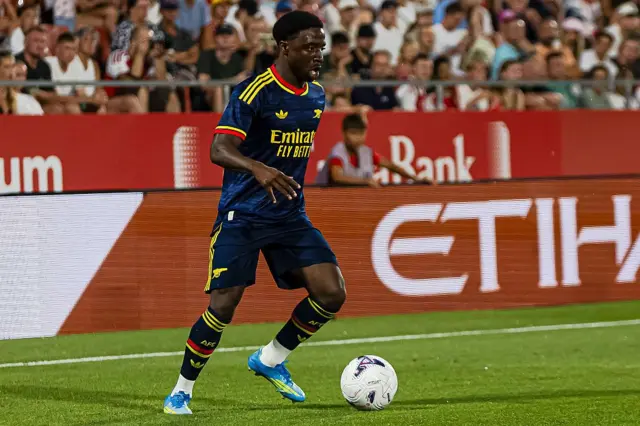 Ismael Kabia featured for Arsenal during a pre-season friendly against Girona in Spain