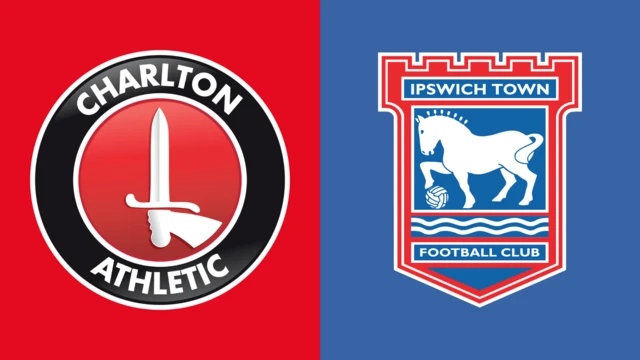 Charlton Athletic and Ipswich Town club badges