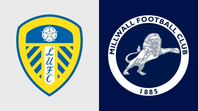 Side-by-side of Leeds United and Millwall club badges